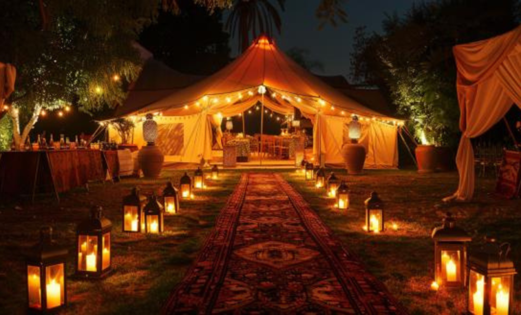 Creating a Welcoming Entrance for Your Tent Party