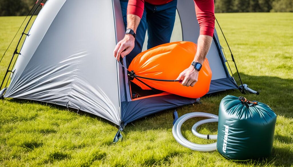 Inflatable tent troubleshooting