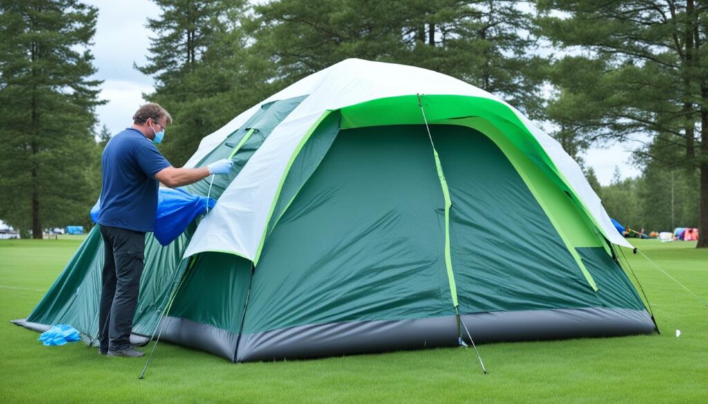 Proper maintenance and care for your inflatable tent