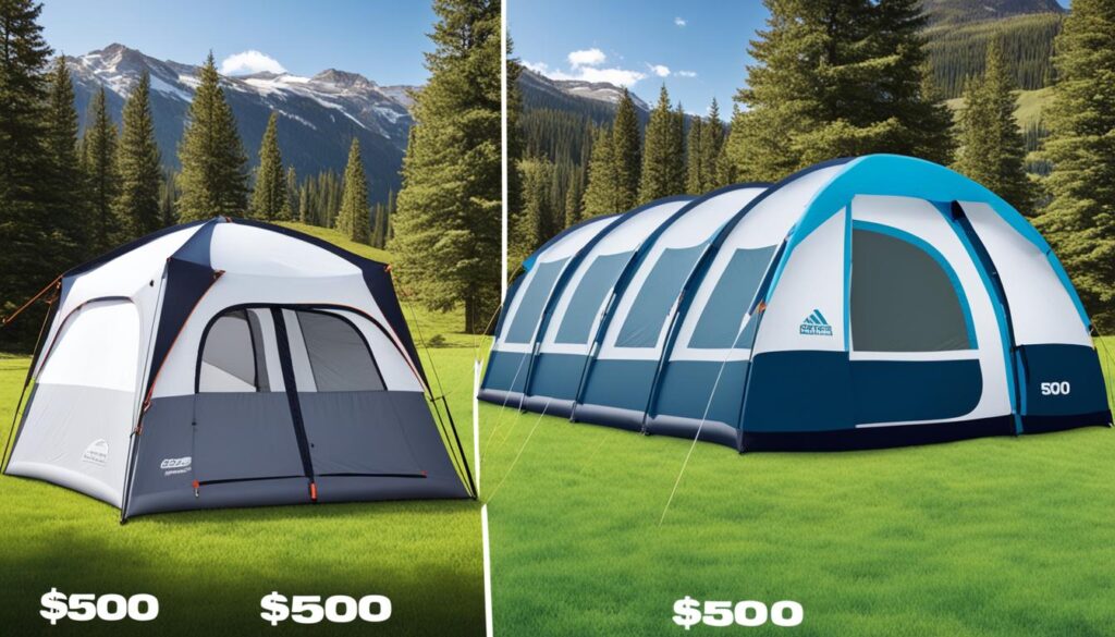 inflatable tent cost