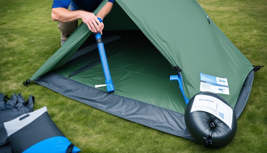 inflatable tent setup tips