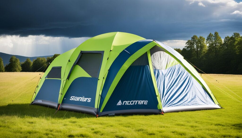 rainfly for inflatable tent