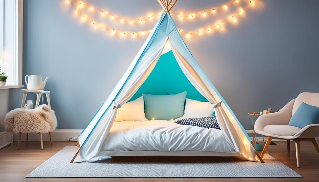 bed tent to create a cozy space