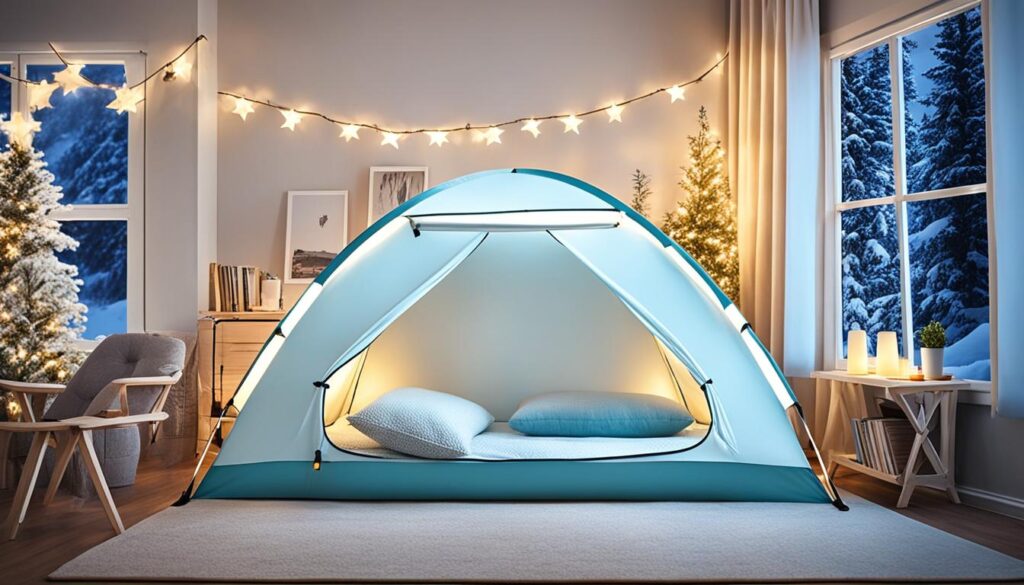 bed tent with lights