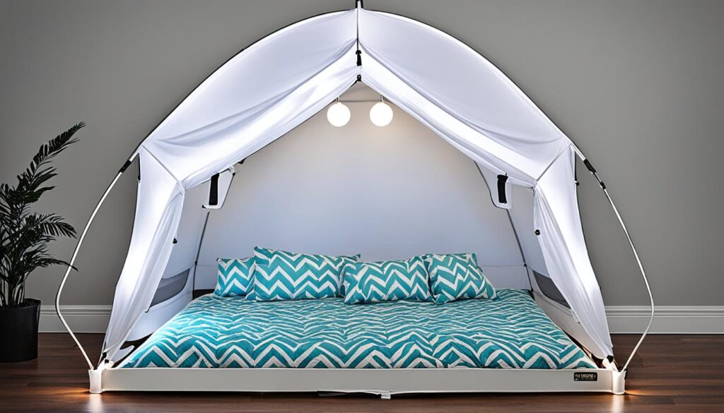 bed tent with lights