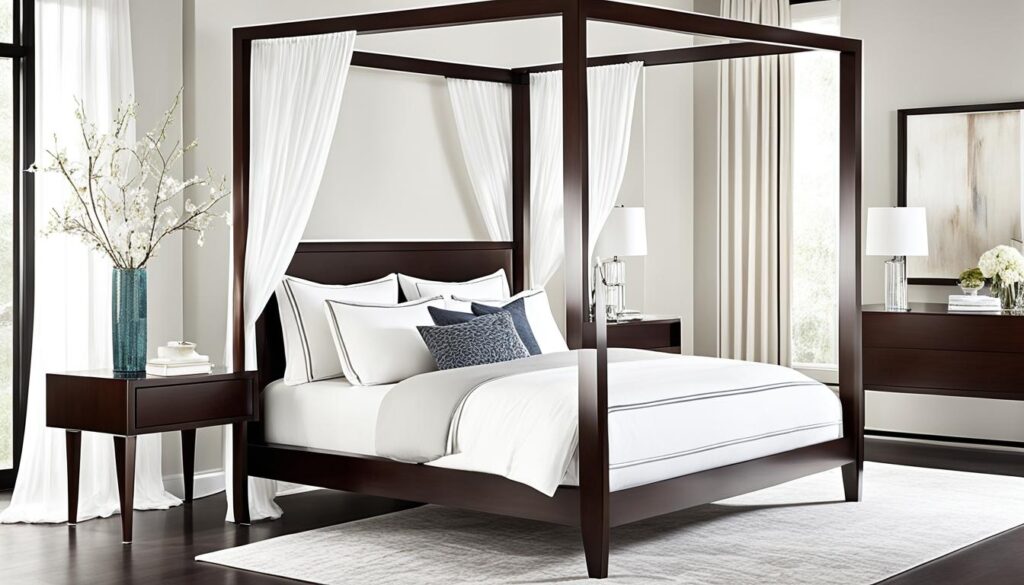 modern canopy bed