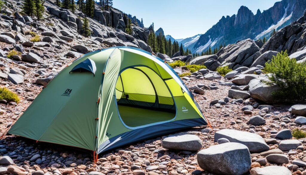 Durable tent footprint for rocky terrain