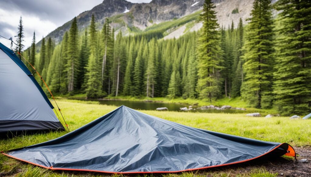 Waterproof tent footprint for camping