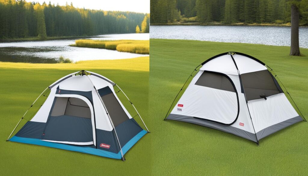 Coleman pop up tent vs traditional tent