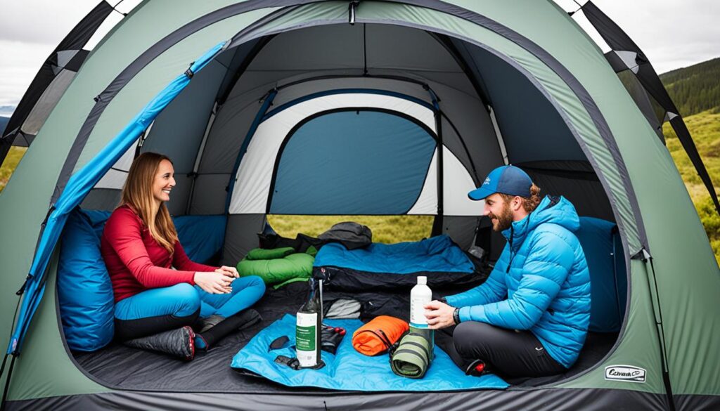 Compact 4 person tent for car camping