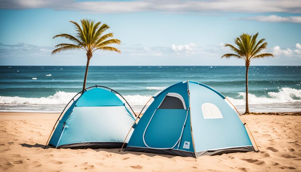 Waterproof small 2 person tents coastal camping