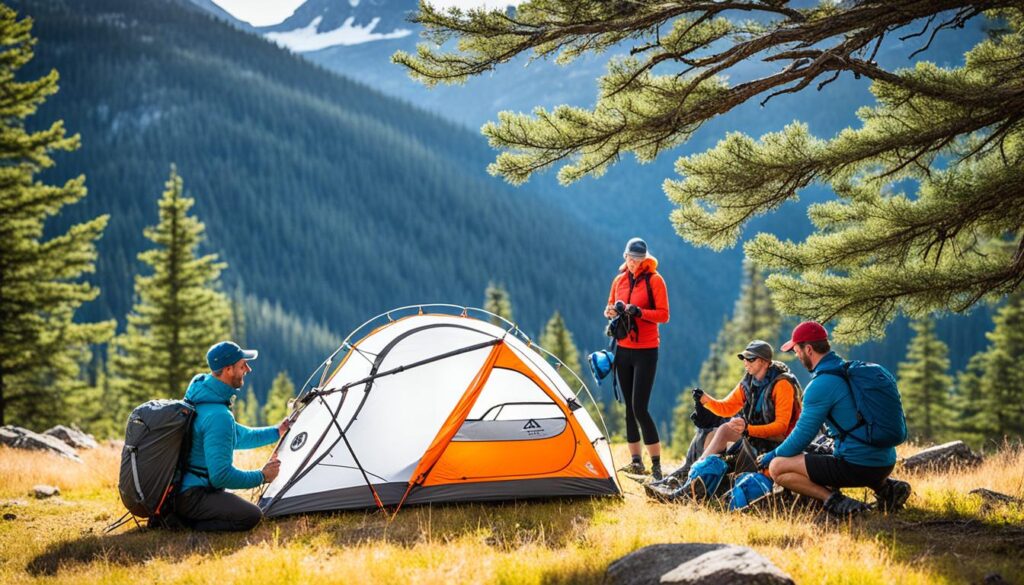 Gazelle tent for hiking trips