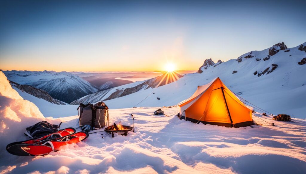 Gazelle tent in winter