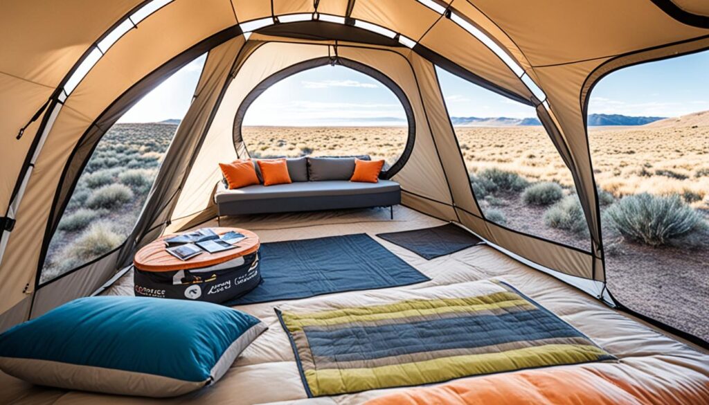 Gazelle tent interior