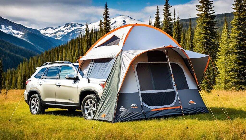 SUV tent features