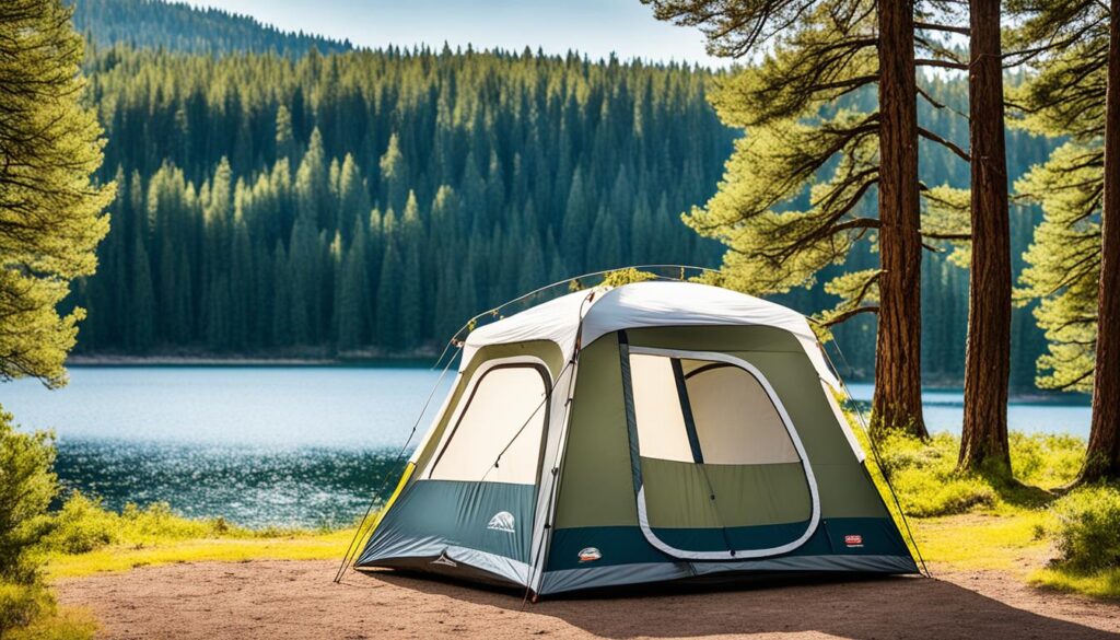 SUV tent with built-in flooring