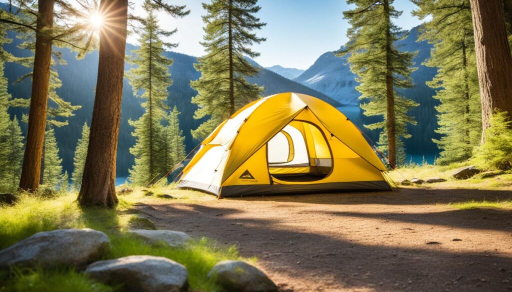 family camping tent