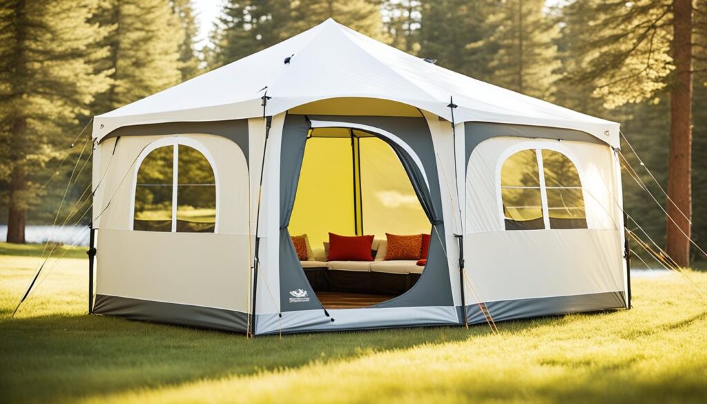 family-sized festival tents