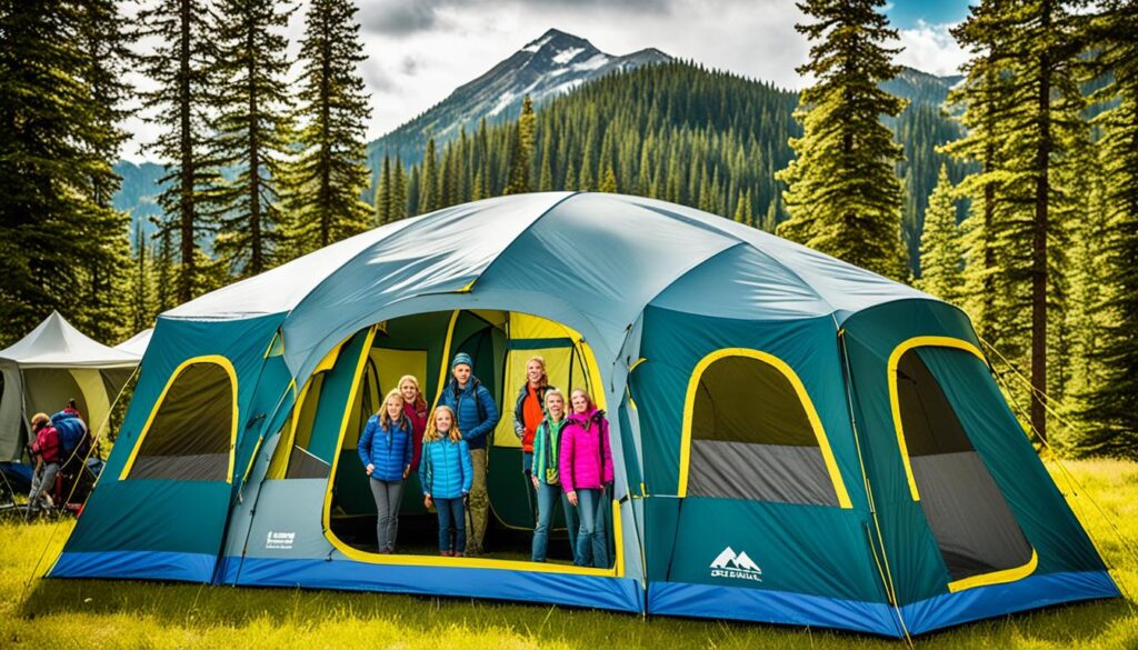 weatherproof group camping tents